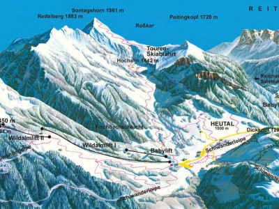 Pistenplan  im Skigebiet Unken - Heutal - ein Skigebiet in Salzburger Land