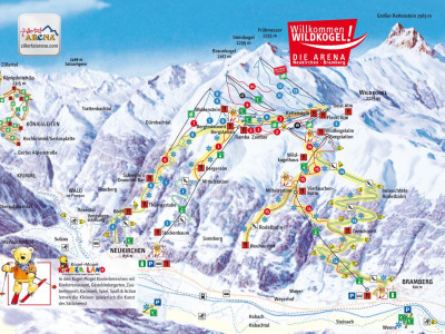 Pistenplan  im Skigebiet Wildkogel - ein Skigebiet in Salzburger Land