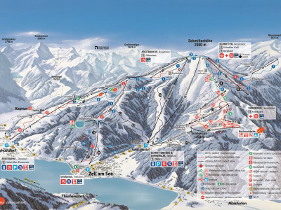 Pistenplan  im Skigebiet Schmittenhöhe - Zell am See - ein Skigebiet in Salzburger Land