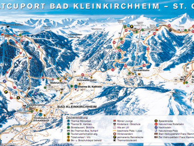 Pistenplan  im Skigebiet Bad Kleinkirchheim - St. Oswald - ein Skigebiet in Kärnten