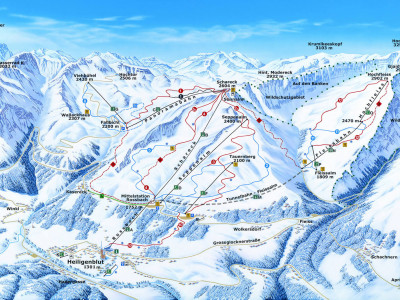 Pistenplan  im Skigebiet Grossglockner - Heiligenblut - ein Skigebiet in Kärnten