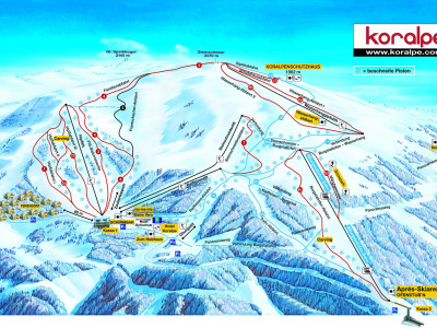 Pistenplan  im Skigebiet Koralpe - ein Skigebiet in Kärnten