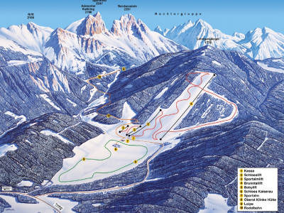 Pistenplan  im Skigebiet Kaiserau - Admont - ein Skigebiet in Steiermark