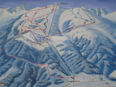 Pistenplan  im Skigebiet Bürgeralm - Aflenz - ein Skigebiet in Steiermark