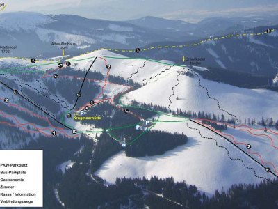 Pistenplan  im Skigebiet Altes Almhaus - ein Skigebiet in Steiermark
