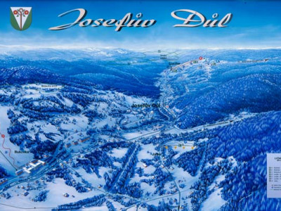 Pistenplan  im Skigebiet Josefuv Dul - ein Skigebiet in Isergebirge