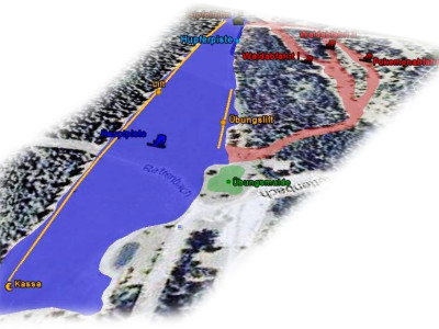 Pistenplan  im Skigebiet Deutschlandsberg - Kluglifte - ein Skigebiet in Steiermark