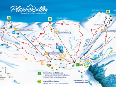 Pistenplan  im Skigebiet Planneralm - ein Skigebiet in Steiermark