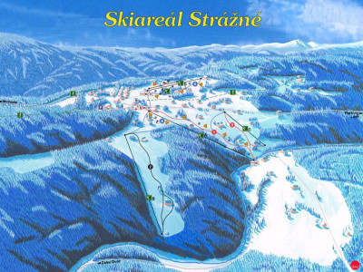 Pistenplan  im Skigebiet Strazne - ein Skigebiet in Riesengebirge