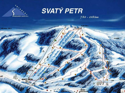 Pistenplan Sv. Petr im Skigebiet Spindlermühle - ein Skigebiet in Riesengebirge