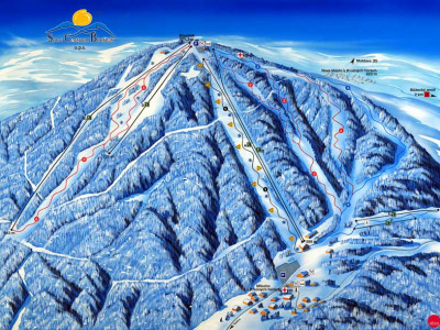 Pistenplan  im Skigebiet Stürmer (Bournak) - ein Skigebiet in Erzgebirge