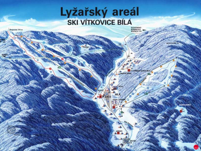 Pistenplan  im Skigebiet Bila - ein Skigebiet in Beskiden
