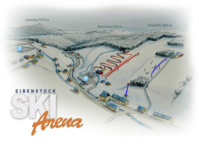 Pistenplan  im Skigebiet Eibenstock - ein Skigebiet in Erzgebirge