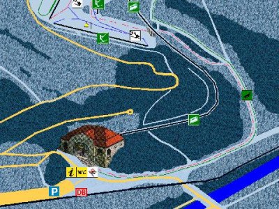 Pistenplan  im Skigebiet Augustusburg - ein Skigebiet in Erzgebirge