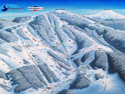 Pistenplan Rokytnice Horni Domky im Skigebiet Rokytnice n. Jizerou - ein Skigebiet in Riesengebirge